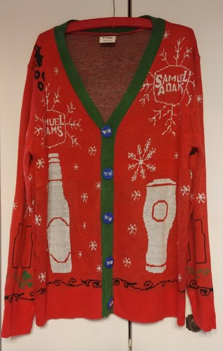 Sam Adams Christmas Sweater Ugly Sweater Christmas Party (B10)