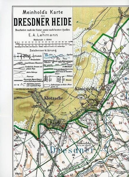 Thumbnail - Wanderkarte Der Dresdner Heide Um 1908