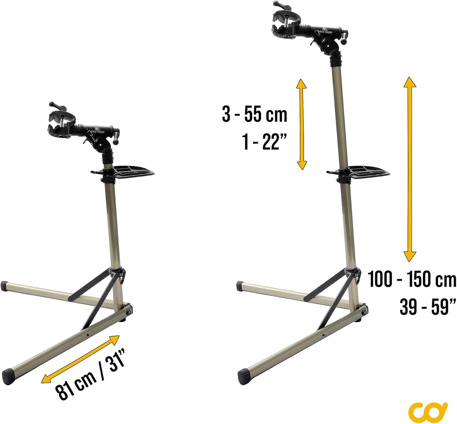 Bikehand 360&deg; Adjustable Bike Repair Stand with Magnetic Tool Plate - Lightweigh