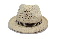 Vintage Men's Summer Straw Like Hat 100 Paper Made in China Very Soft Sz 7-7.25