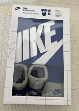 Nike Baby Boy Bodysuit, Hat  Socks Set Blue 6- 12 M
