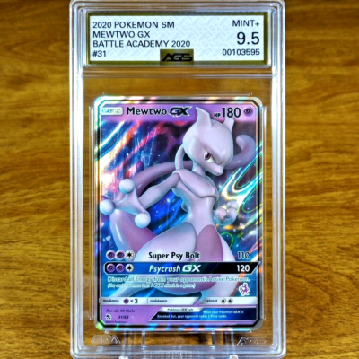 Pokemon Battle Academy 2020 Mewtwo GX 31/68 AGS Mint+ 9.5 FA Full