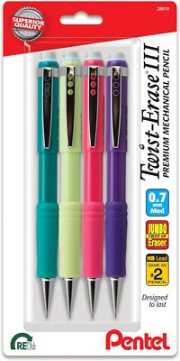 Pentel Twist-Erase III Mechanical Pencil, (0.7Mm), Medium Line, Assorted Fashion