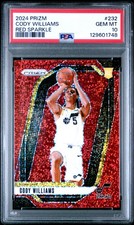 2024 Prizm Red Sparkle  Cody Williams #232 RC PSA 10