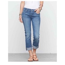 Citizens Of Humanity Dani Blue Cuffed Cropped Straight Leg Jeans Size 27
