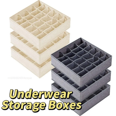 Underwear Drawer Organizer Foldable Clothes Socks Bra Storage Box Wardrobe