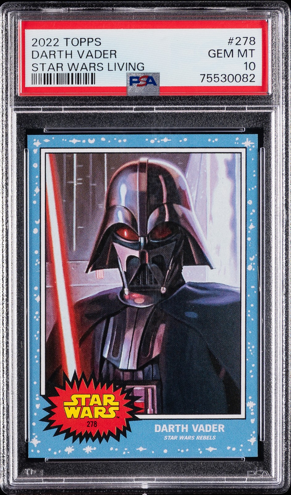 2022 TOPPS STAR WARS LIVING #278 DARTH VADER PSA 10