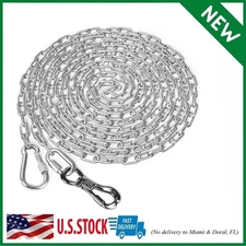 Heavy Duty Dog Chains for Outside, 30FT Stainless Steel Tie Out Cable with Swive