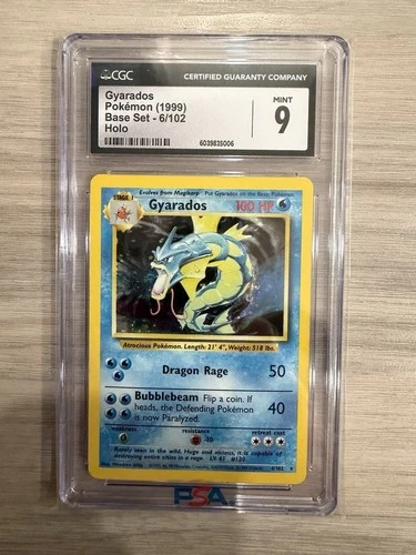 1999 Pokemon Gyarados CGC 9 Mint Holo #6 Base Set