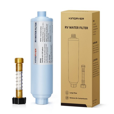 #ad 1 Pack RV Water Filter RV Inline Hose Water Filter with Hose Protector For Wash $8.99