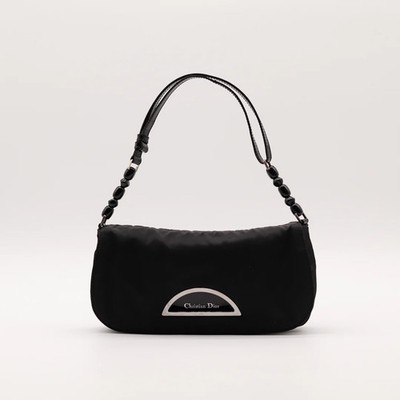 Malice Dior Tasche Schultertasche Nylon Schwarz Vintage Original