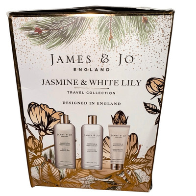 James & Jo Jasmine & White Lily Travel Collection Bath Set 100ml X3