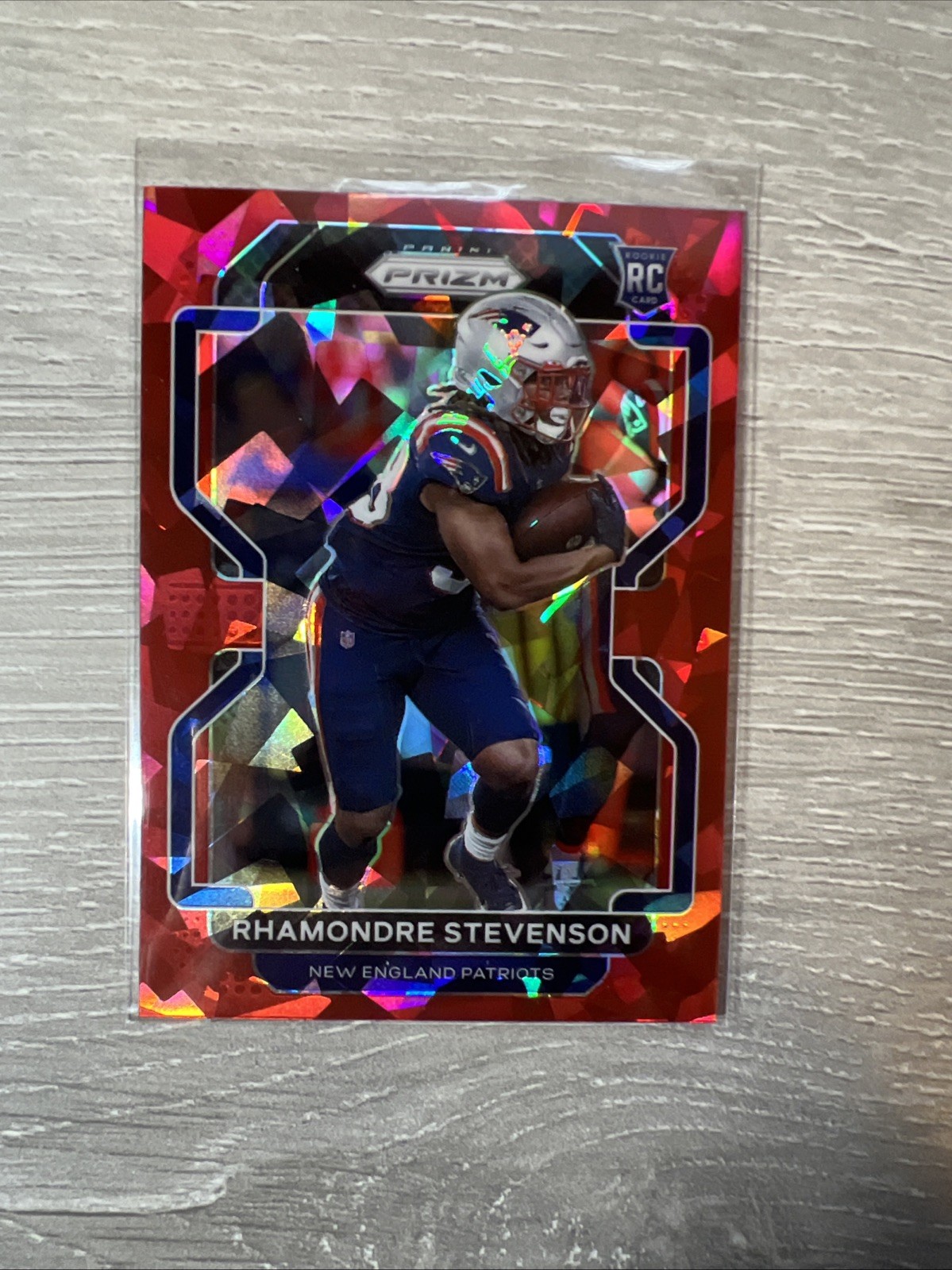 2021 Panini Prizm - Rookie Rhamondre Stevenson #367 Red Ice Prizm (RC)