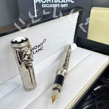 Imagen de New Montblanc Rudyard Kipling Wolf Head Limited Edition Luxury Fountain Pen Set