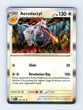 Aerodactyl 142/165 Rare 151 Pokemon Card Holo Moderately Played