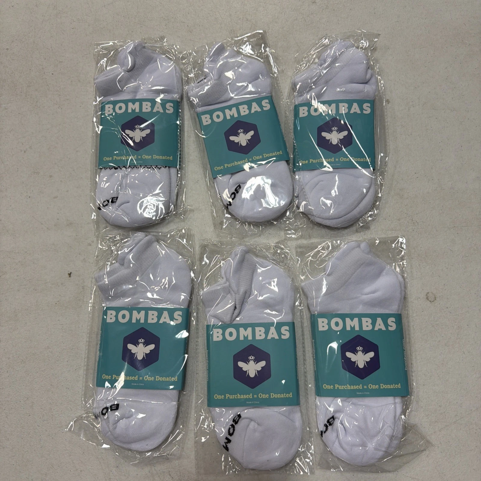 [100% AUTHENTIC] 6 PACKS Men Tri-Block Bombas Socks🐝 Large
