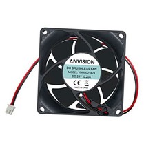 80mm x 25mm DC 24V Brushless Cooling Fan, Dual Ball Bearing, 2 Pin 24V 80mm