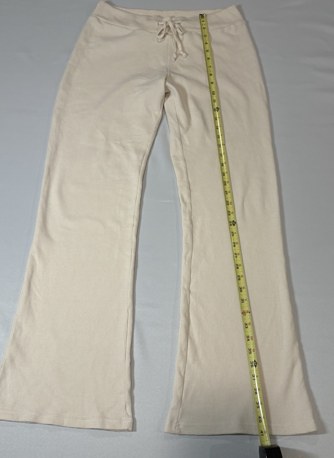 Brandy Melville Knit Drawstring Flared Pants Soli… - image 2