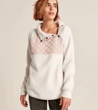 Abercrombie Fitch Asymmetrical Quilted Sherpa Fleece Pullover Size Large