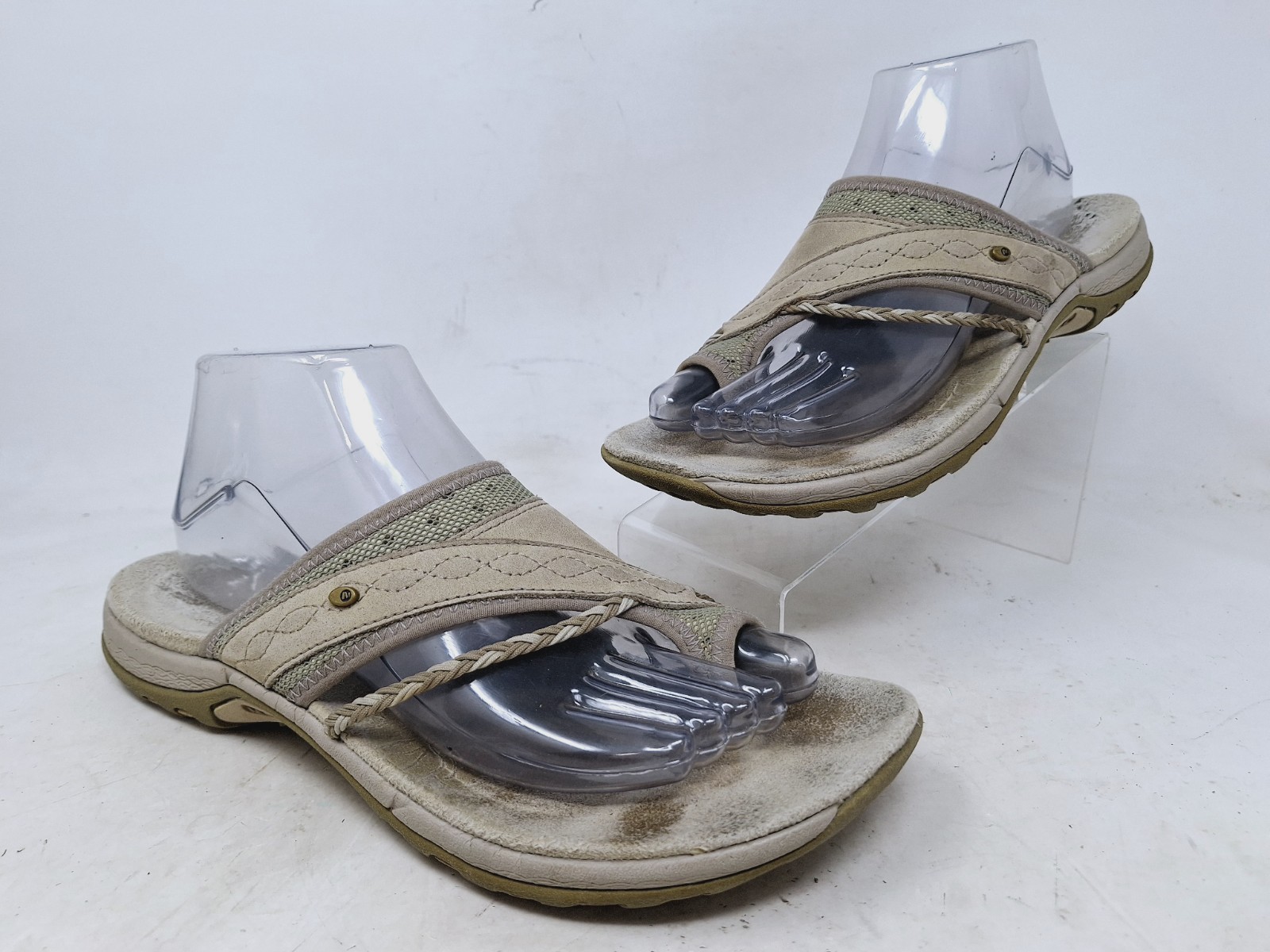 Merrell slip on donna Hollyleaf taupe pelle punta passante comodo taglia 9