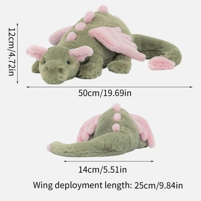 Jellycat Malachy Dragon Medium Plush – Rare Retired New With Tag