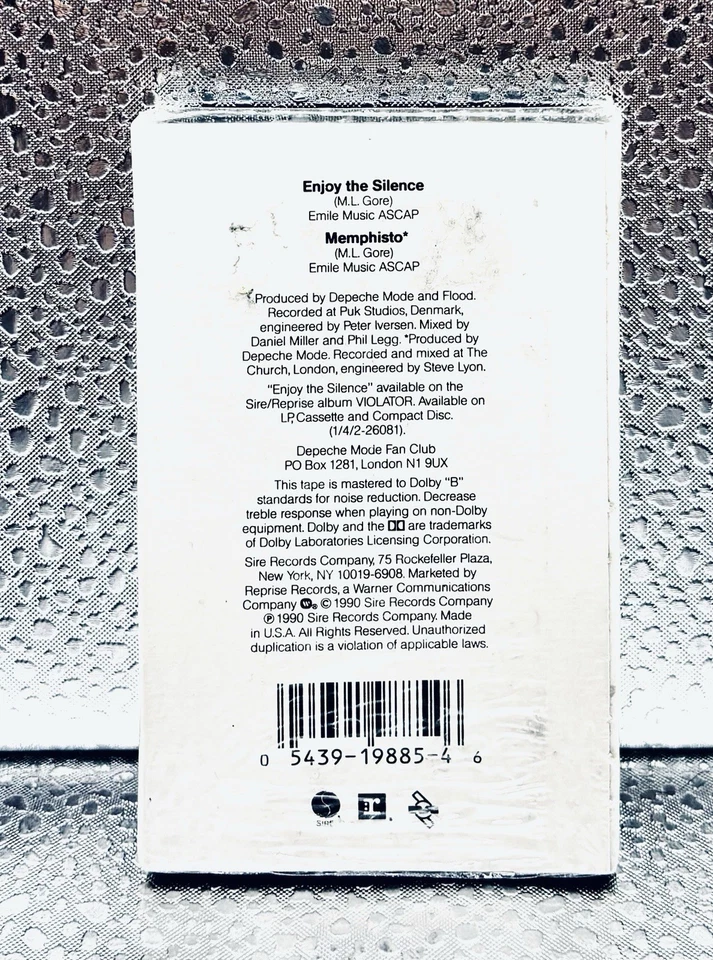 DEPECHE MODE SEALED ENJOY THE SILENCE CASSETTE SINGLE CARDBOARD SLEEVE US 1990 - Image 3 of 4