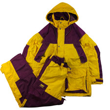 Waterproof Jacket and Pants HELLY HANSEN Vintage Snow Outdoor Suit Men M