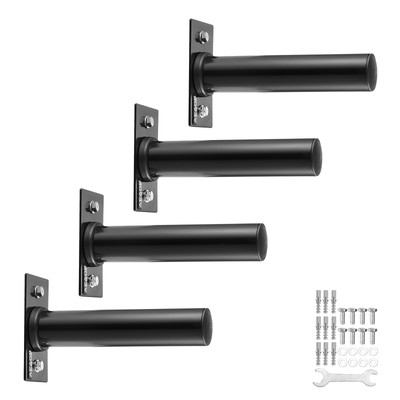 VEVOR Wall Mounted Weight Plate Holder Home Gym Weight Storage Rack 4 Pack 2inch
