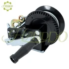3500 LBS 33 Ft Dual Speed Hand Winch Hand Crank Manual Boat ATV RV Trailer