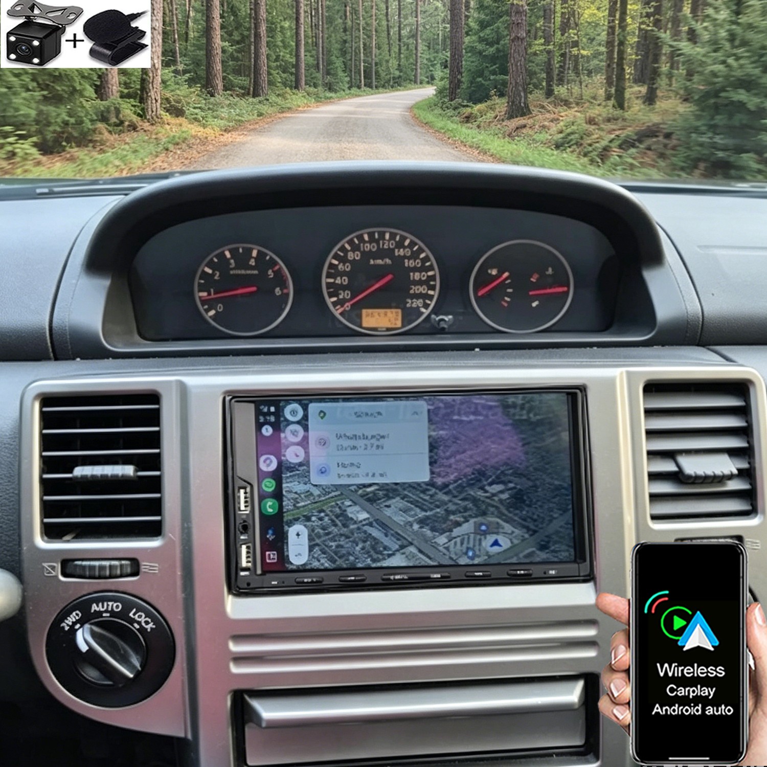 Android 15 Carplay For Nissan X-Trail 2002-2011 Apple Car Radio Stereo GPS Navi