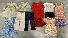 Lot 13pc Girls 4-5t Outfit,jeans,skirt,holiday Dress, Pajamas,sweater EUC