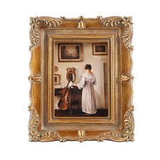 Small Vintage Picture Frames 2.5x3.5 Ornate Bronze Mini Antique Picture Frame...