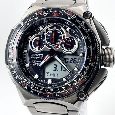 Citizen Promaster Chronograph Ana-Digi Watch Silver/Black Used