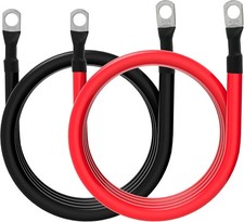 4 AWG Battery Cable 4 Gauge Power Inverter Cables with 3/8" Lugs for RVs Cars