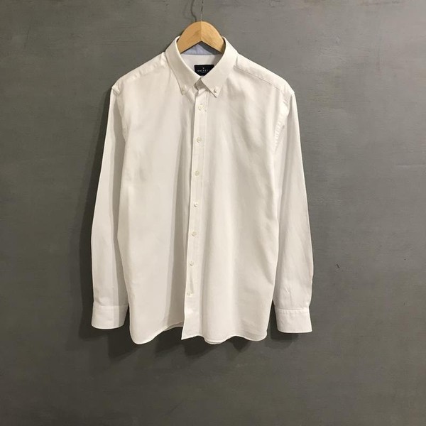 Men Hackett Shirt White Cotton 42 / XL / 50 #1V9W