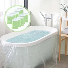 AGPTEK 10 Pack Disposable Bathtub Cover Liner, Large Size (102 x47 Inch) Bathtub