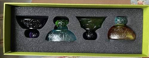 Lot de 4 verres à saké en cristal Liuli Living 琉璃四季君子飲 - Photo 1/12