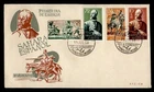 DR WHO 1958 SPANISH SAHARA FDC PRO INFANCIA CACHET COMBO SEMI POST M70093