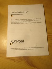Post - "Bedienungsanleitung" für "Tisch-Telefon 01 LX"