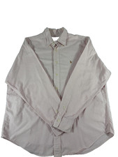 Ralph Lauren Boys 14 Pink White Striped Button Down Shirt Long Sleeve