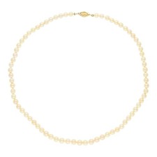 Perlenkette Akoya Gold Schließe Matt/Glanz wie neu getragen 25324886 Second Hand