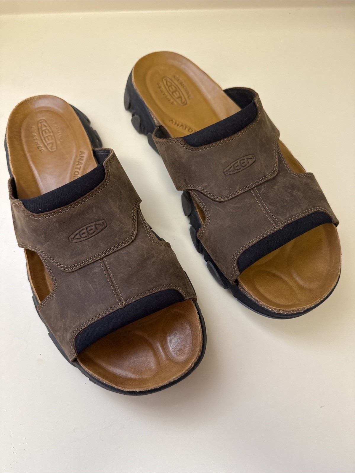 Sandali Keen da uomo Daytona II slide in pelle punta aperta all'aperto