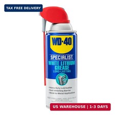 WD-40 Specialist White Lithium Grease Spray with SMART STRAW SPRAYS 2 WAYS, 10 O