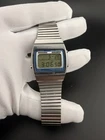 RARE Seiko A229-5000 Vintage Quartz LCD Chronograph Digital Watch, Blue Bezel