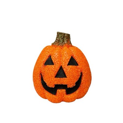 Popcorn Jack O Lantern Light Up Pumpkin Halloween 6'' Melted Plastic Nightlight