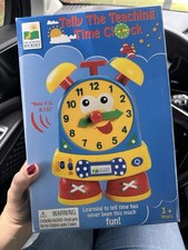 Vintage The Learning Journey Telly the Teaching Time Clock FUN!  NOS in Box