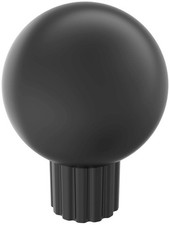 Amerock BP37700 Cowrie 1-1/8 Inch Fluted Round Cabinet Knob - Black