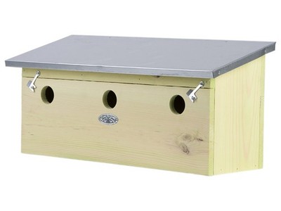 Esschert Design Nistkasten Spatzenvilla, 3 Kästen, Vogelhaus, Spatzenhaus, NK85
