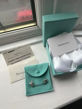 Tiffany & Co. RARE Puffed Heart Sterling Silver Stud Earrings