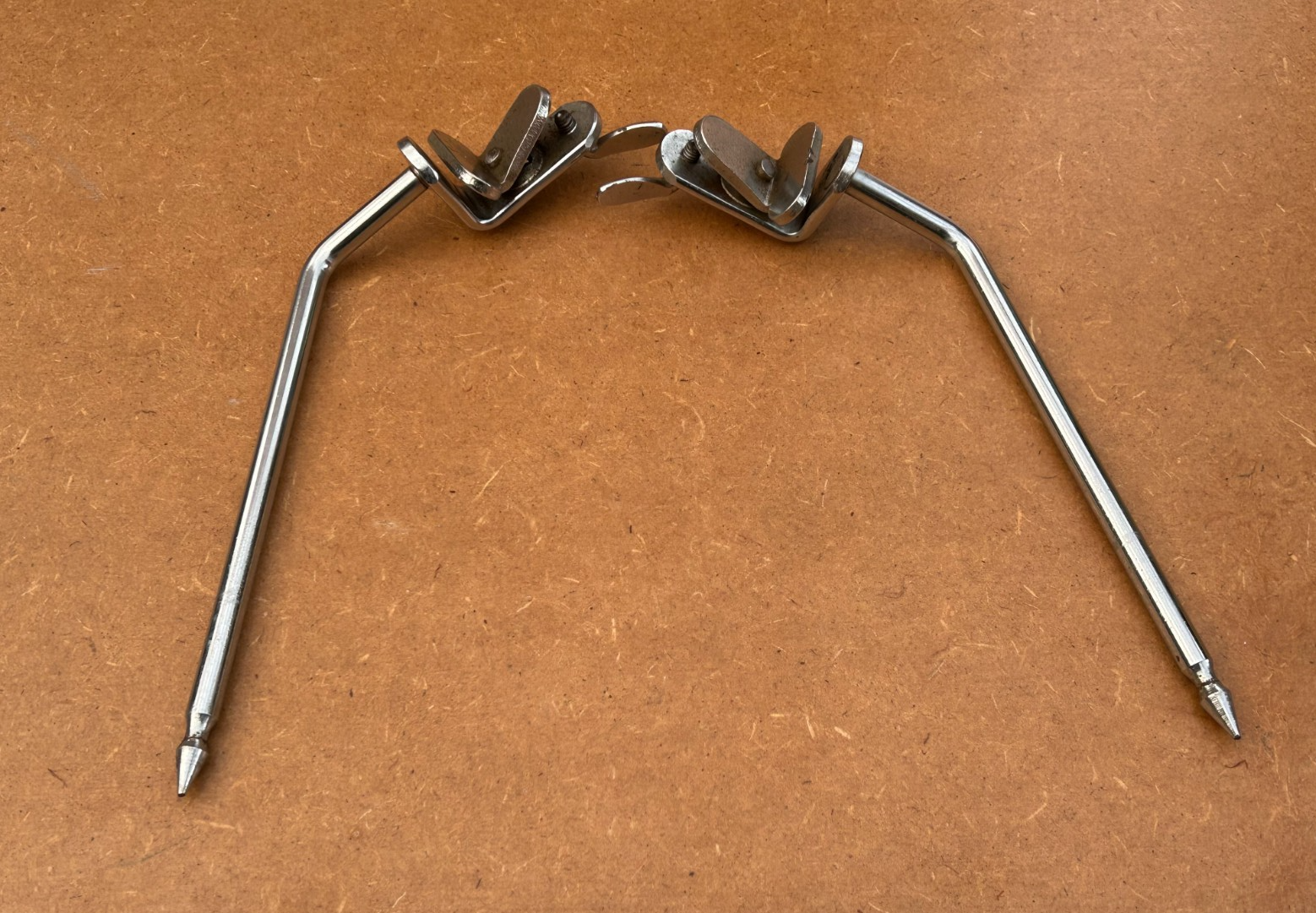 Premier New Era Clamp on Hoop Mounted Bass Drum Spurs/Legs Made in England photo 5